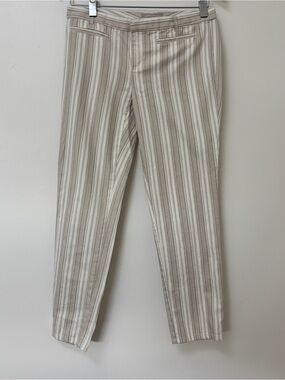 Banana Republic Beige & White Striped women’s Chinos size 6